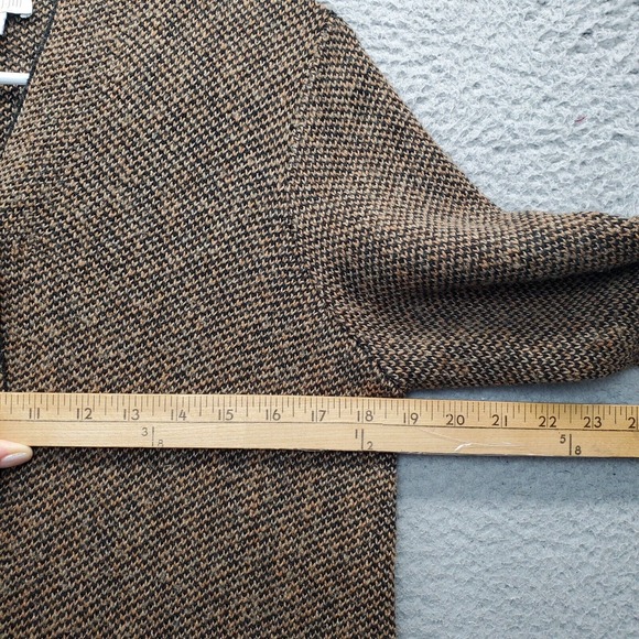 J. Jill Cardigan Womens Petite Small Multi Tweed Look Marled V Neck Button Front - Picture 9 of 10
